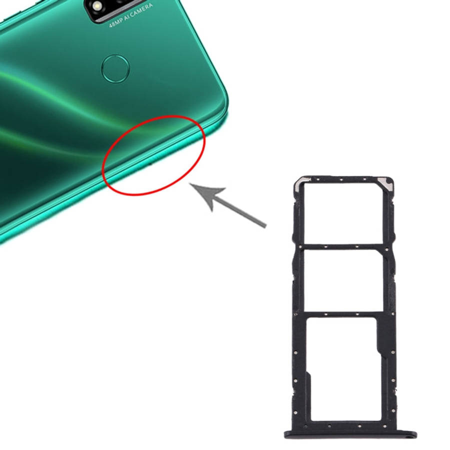 SIM Card Tray + SIM Card Tray + Micro SD Card Tray for Huawei Y8s, For Huawei Y8s