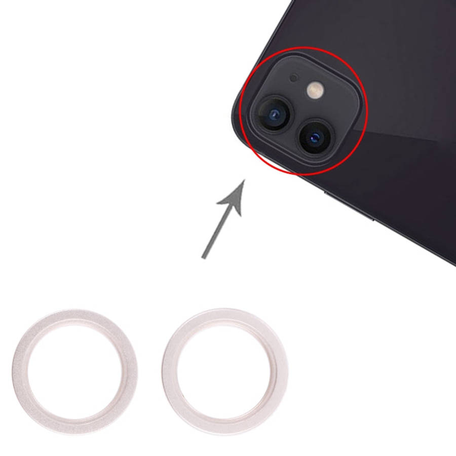 2 PCS Rear Camera Glass Lens Metal Outside Protector Hoop Ring for iPhone 13, For iPhone 13 (Outs...