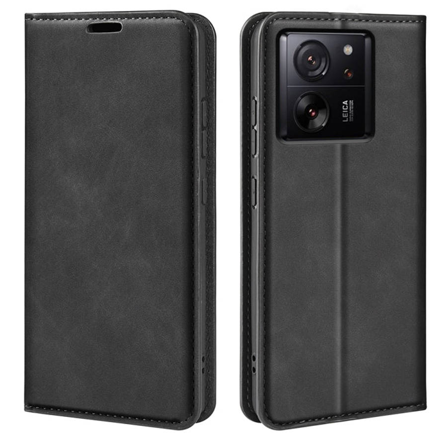 Retro-skin Magnetic Suction Leather Phone Case, For Xiaomi 13T