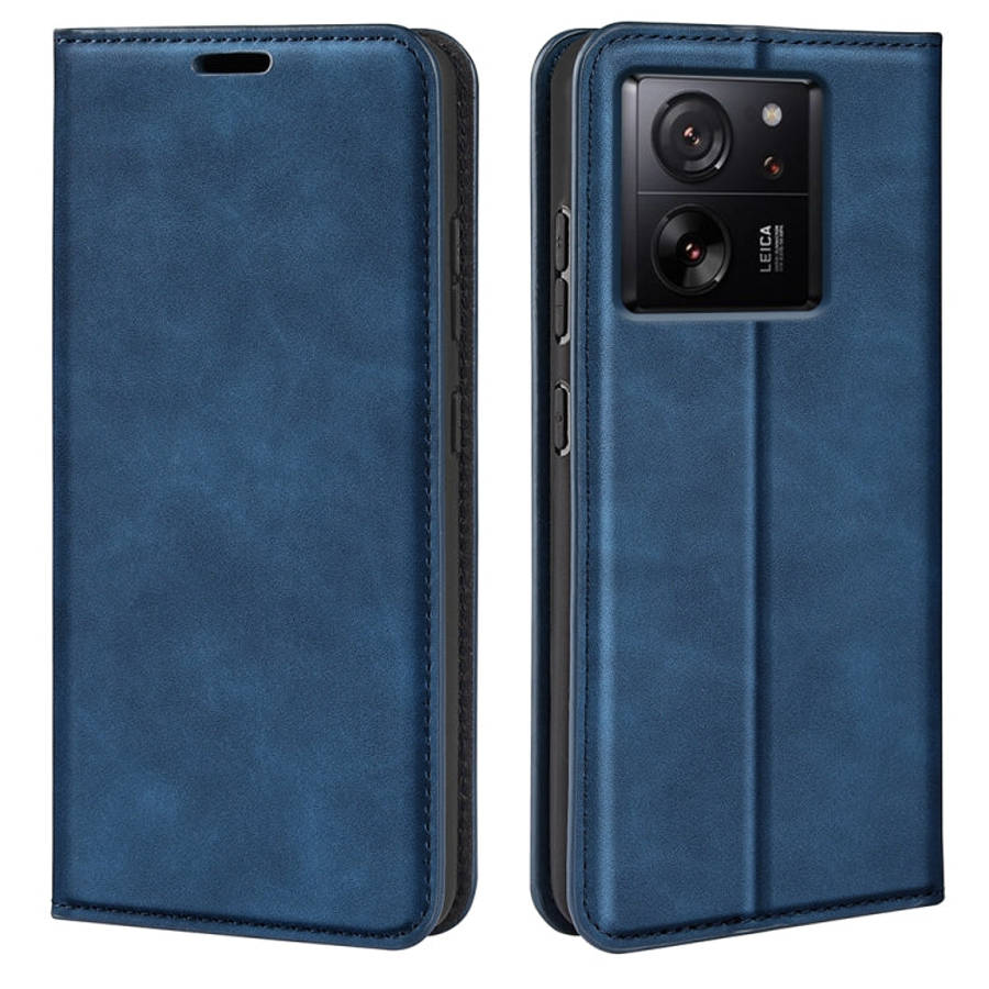 Retro-skin Magnetic Suction Leather Phone Case, For Xiaomi 13T