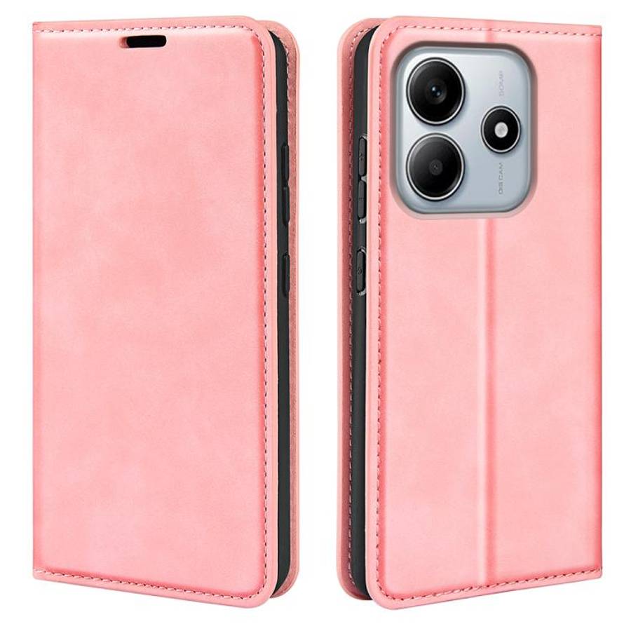 Retro-skin Magnetic Suction Leather Phone Case, For Xiaomi Redmi Note 14 Pro 4G, For Redmi Note 1...