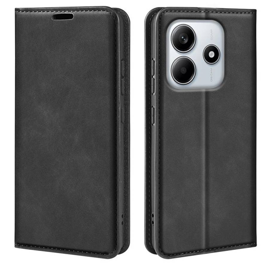 Retro-skin Magnetic Suction Leather Phone Case, For Xiaomi Redmi Note 14 Pro 4G, For Redmi Note 1...