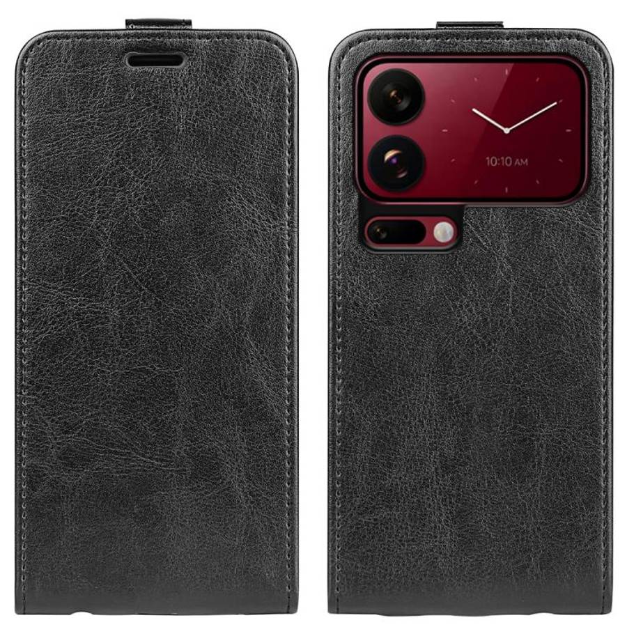 R64 Texture Single Vertical Flip Leather Phone Case, For Xiaomi 18 Pro Max 5G, For Xiaomi 18 Pro ...