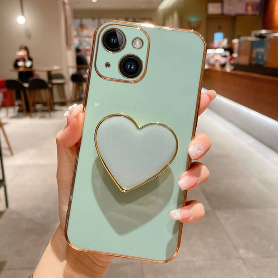 Electroplating Love Heart Holder TPU Phone Case, For iPhone 14 Pro Max, For iPhone SE 2022 / 2020...
