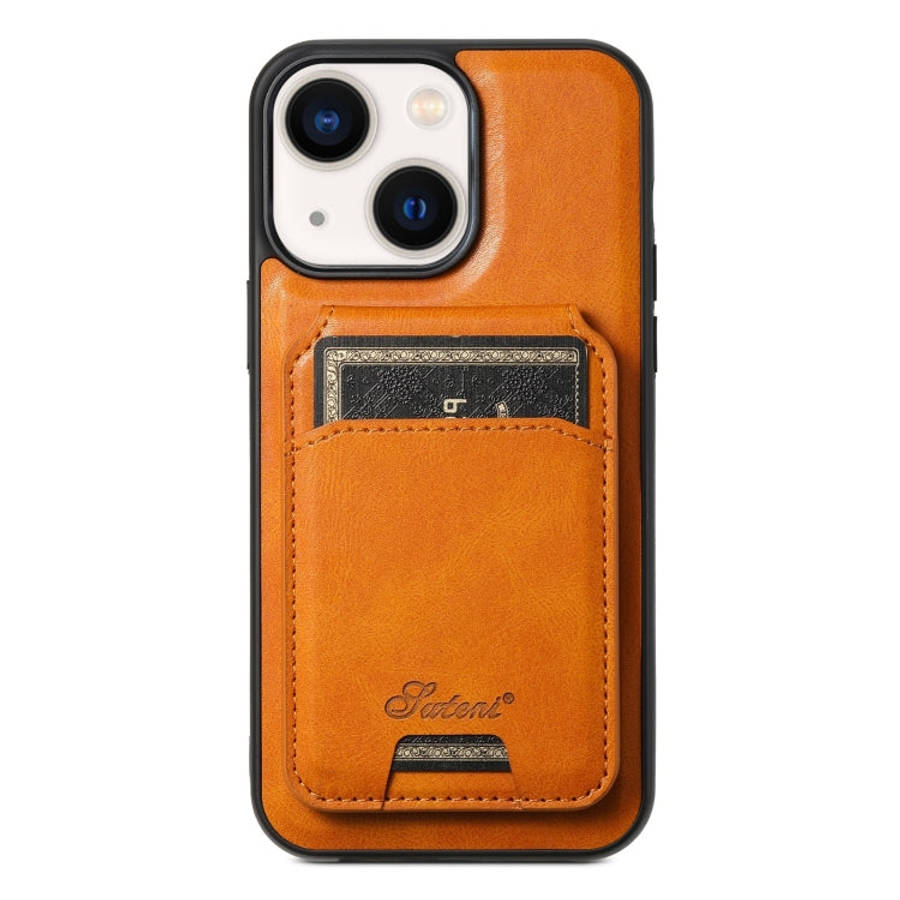 Suteni H15 MagSafe Oil Eax Leather Detachable Wallet Back Phone Case, For iPhone 16 Plus, For iPh...