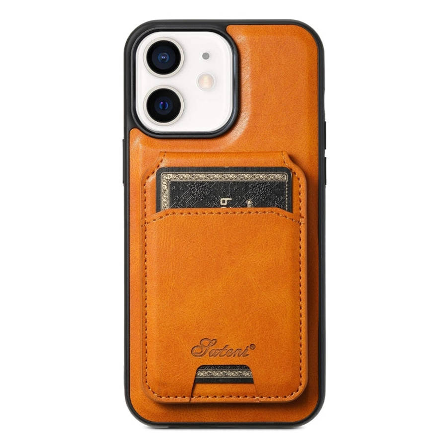 Suteni H15 MagSafe Oil Eax Leather Detachable Wallet Back Phone Case, For iPhone 14 Pro Max, For ...