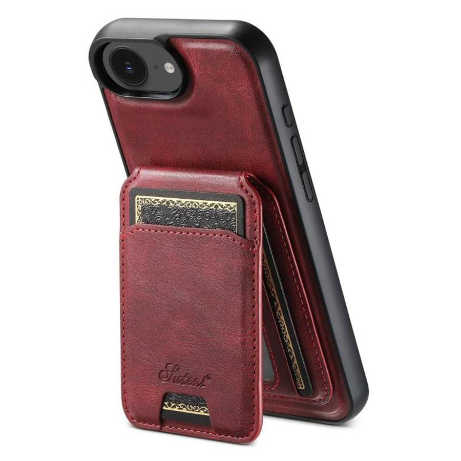 Suteni H15 MagSafe Oil Eax Leather Detachable Wallet Back Phone Case, For iPhone 14 Pro Max, For ...