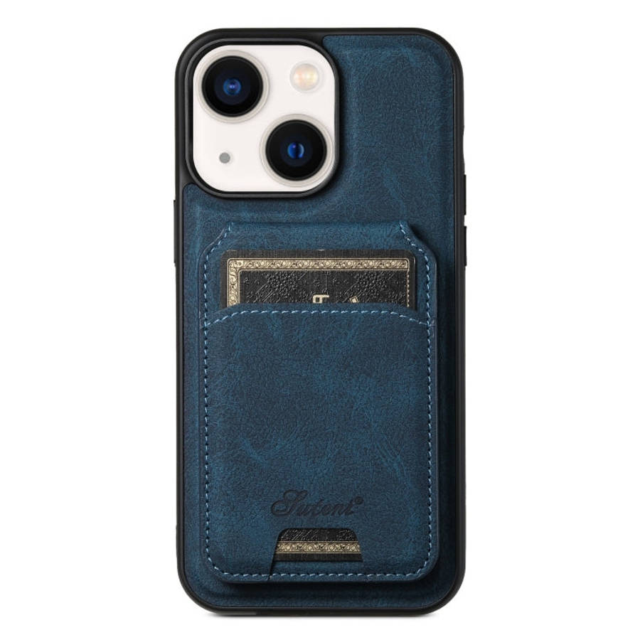 Suteni H16 Litchi Texture Leather Detachable Wallet Back Phone Case, For iPhone 15 Pro, For iPhon...