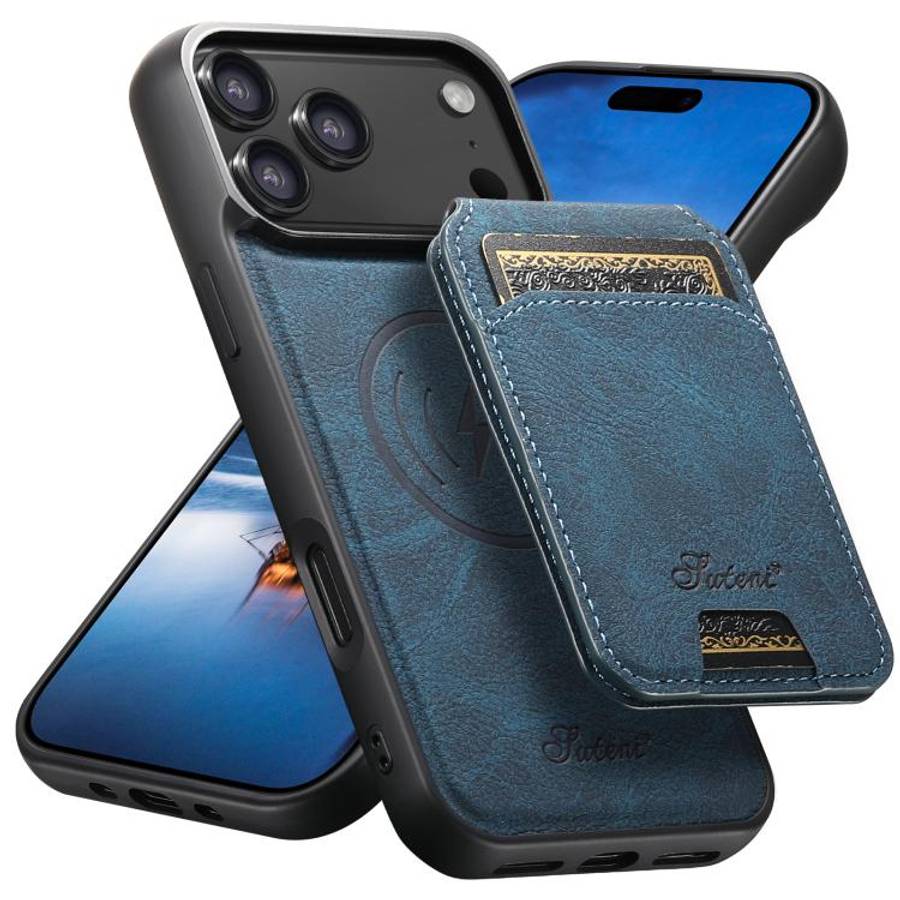 Suteni H16 Litchi Texture Leather Detachable Wallet Back Phone Case, For iPhone 18, For iPhone 18...