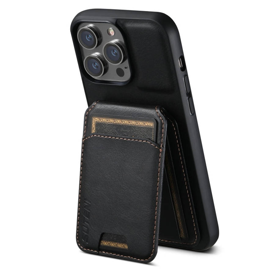 Suteni H02 Leather Wallet Stand Back Phone Case, For iPhone 18, For iPhone 18 Pro, For iPhone 18 ...