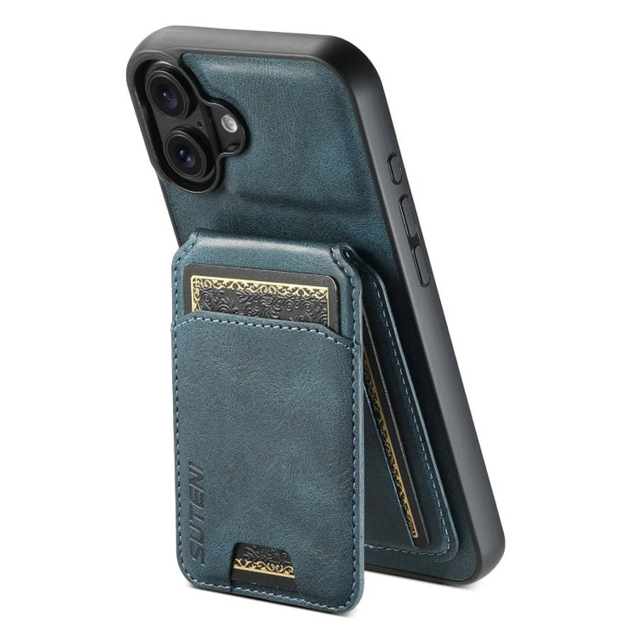 Suteni H02 Leather Wallet Stand Back Phone Case, For iPhone 18, For iPhone 18 Pro, For iPhone 18 ...