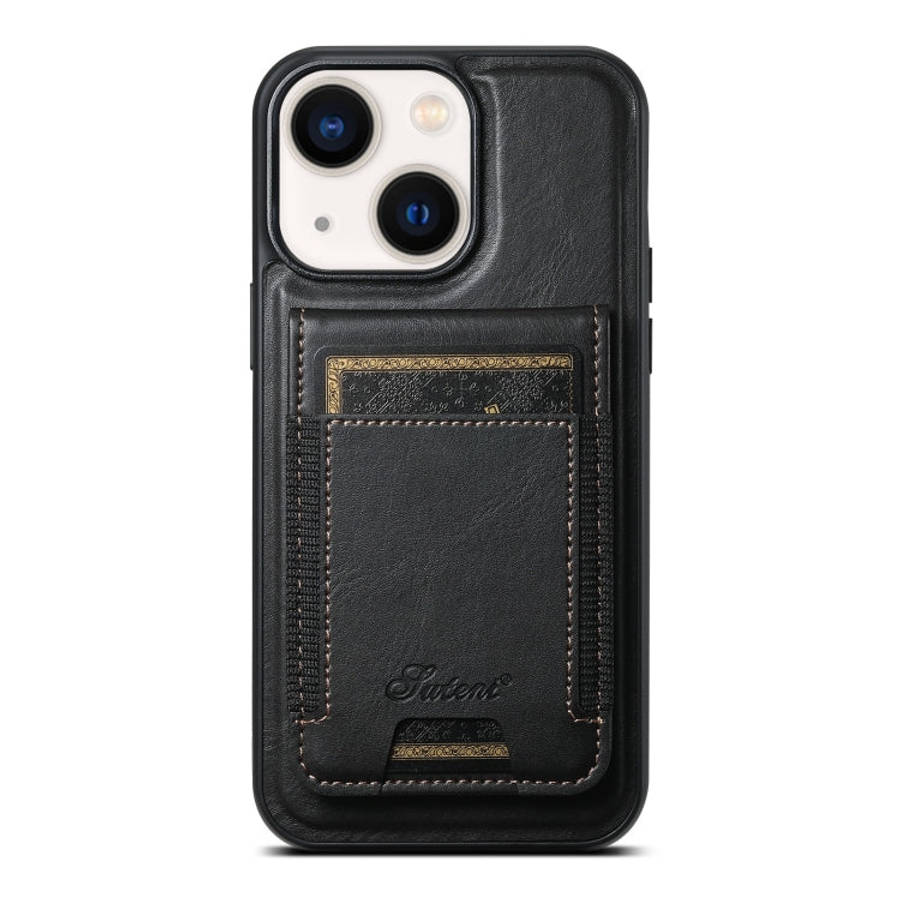 Suteni H17 Oil Eax Leather MagSafe Detachable Wallet Phone Case, For iPhone 16 Plus, For iPhone 1...