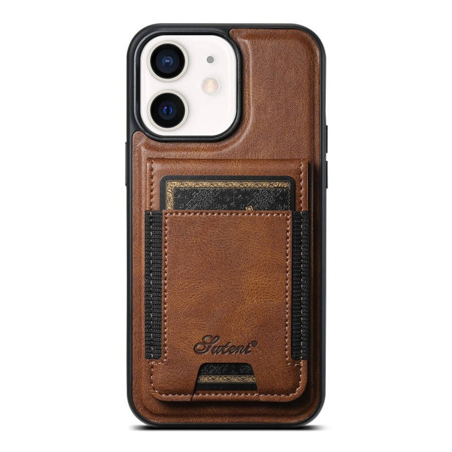 Suteni H17 Oil Eax Leather MagSafe Detachable Wallet Phone Case, For iPhone 14 Pro Max, For iPhon...
