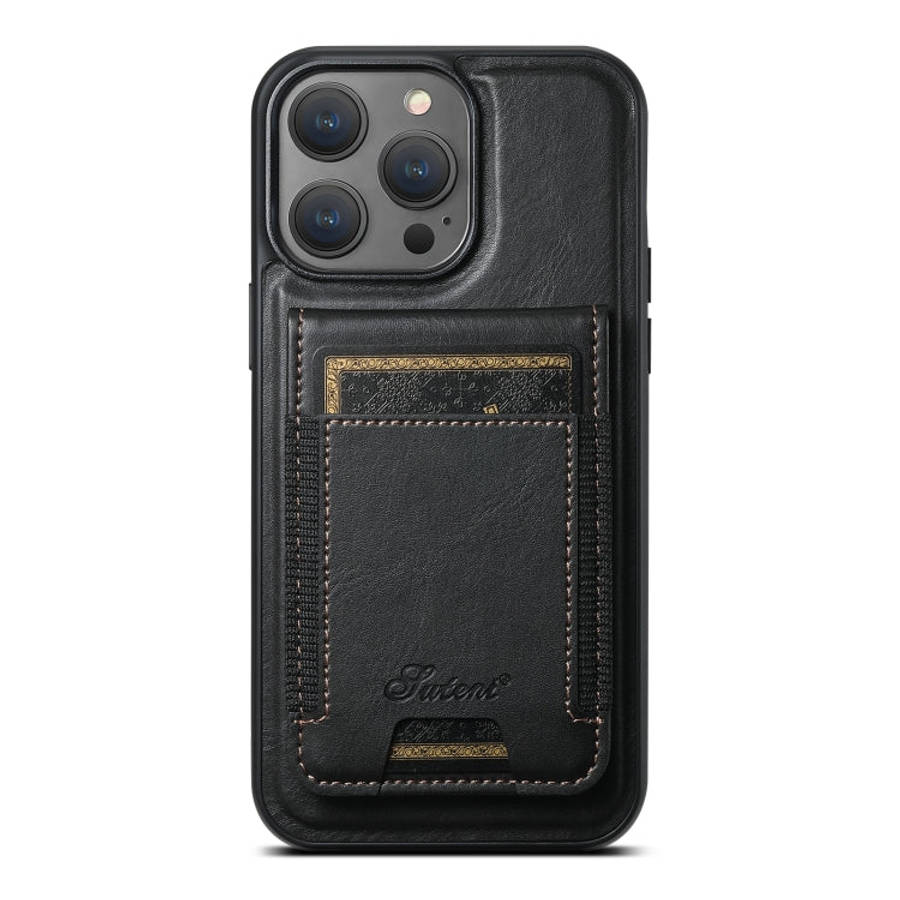 Suteni H17 Oil Eax Leather MagSafe Detachable Wallet Phone Case, For iPhone 18, For iPhone 18 Pro...