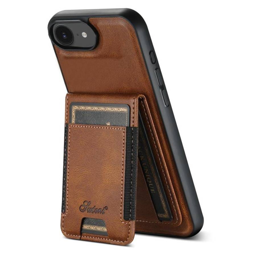 Suteni H17 Oil Eax Leather MagSafe Detachable Wallet Phone Case, For iPhone 14 Pro Max, For iPhon...