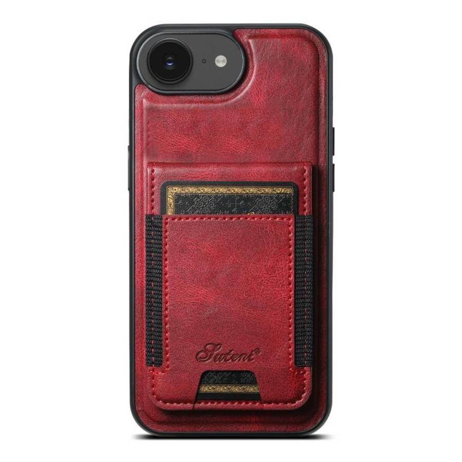 Suteni H17 Oil Eax Leather MagSafe Detachable Wallet Phone Case, For iPhone 14 Pro Max, For iPhon...