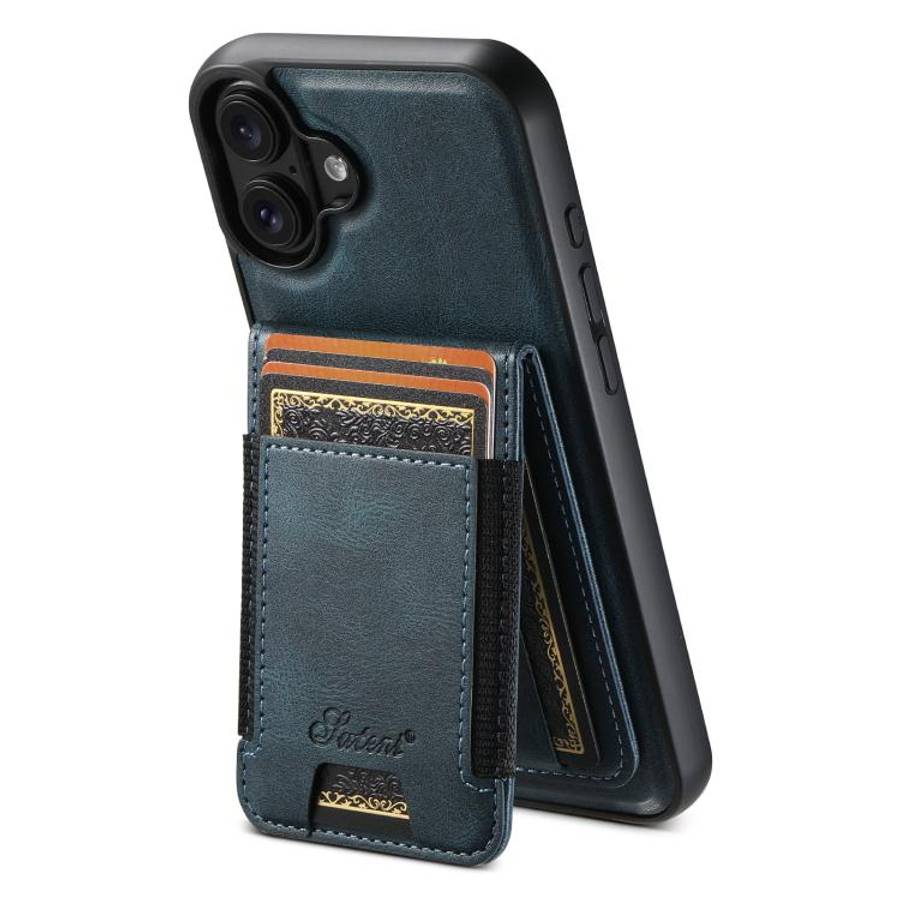 Suteni H17 Oil Eax Leather MagSafe Detachable Wallet Phone Case, For iPhone 18, For iPhone 18 Pro...