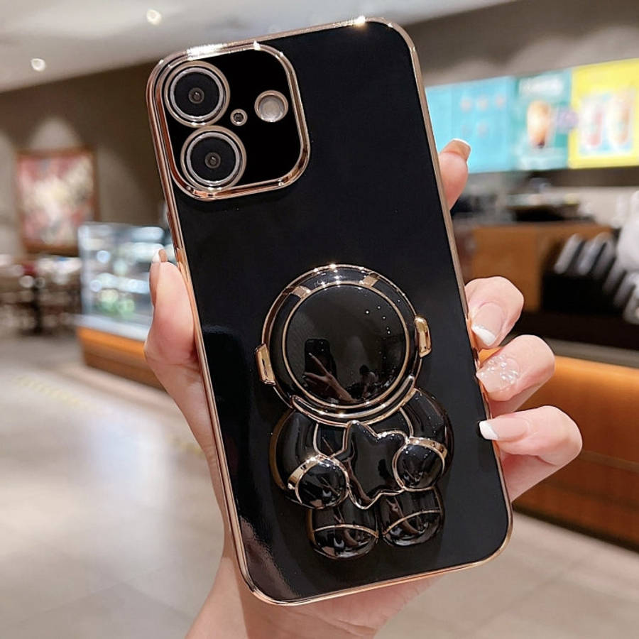 Embrace Stars Electroplating Astronaut Holder Phone Case, For iPhone 17e / 16e, For iPhone 17 Pro...