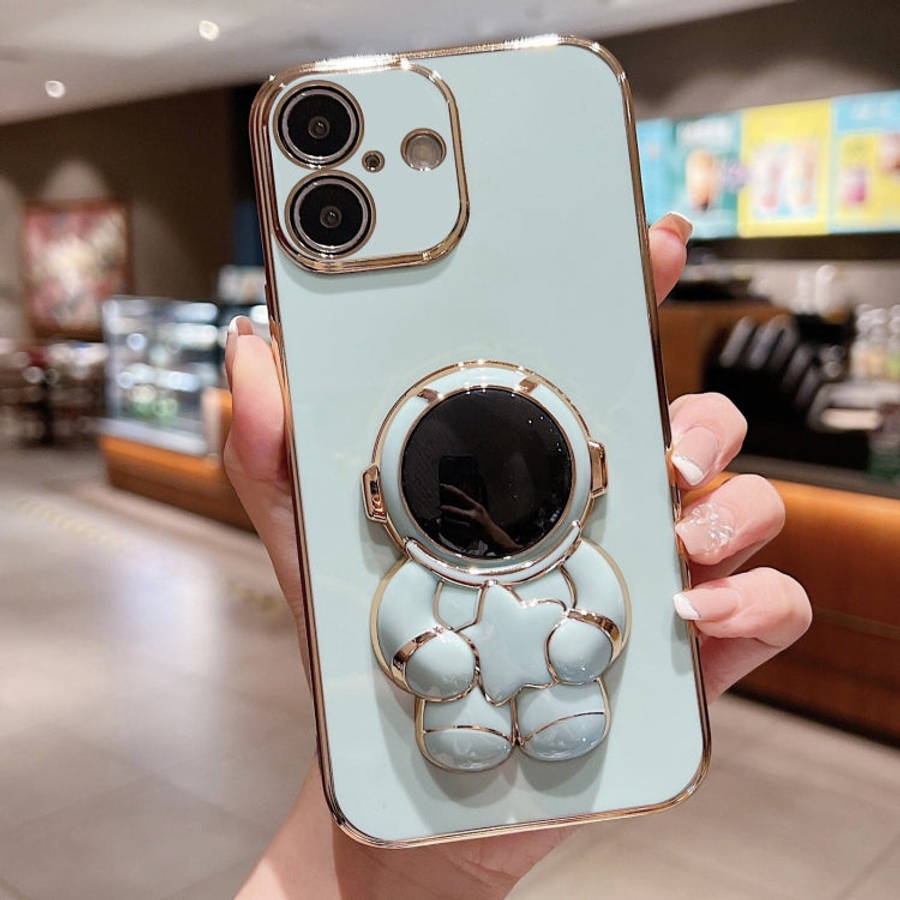 Embrace Stars Electroplating Astronaut Holder Phone Case, For iPhone 17e / 16e, For iPhone 17 Pro...