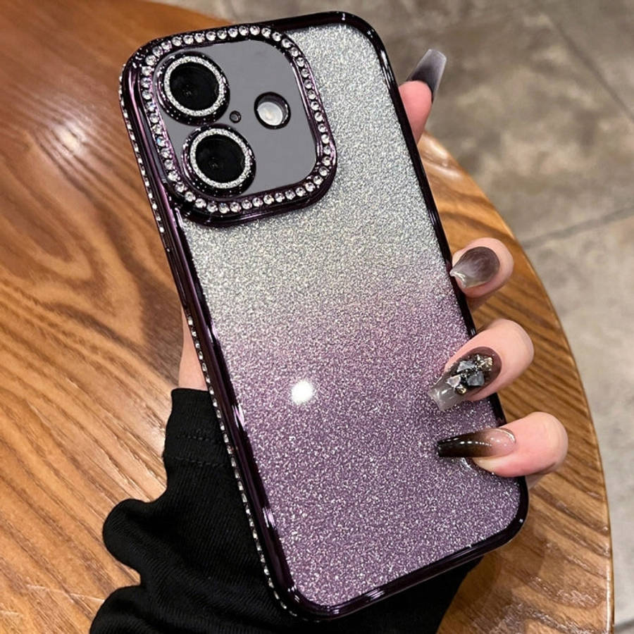 Diamond Gradient Glitter TPU Phone Case, For iPhone 17e / 16e, For iPhone 17 Pro Max, For iPhone ...