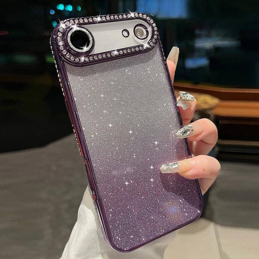 Diamond Gradient Glitter TPU Phone Case, For iPhone 17e / 16e, For iPhone 17 Pro Max, For iPhone ...
