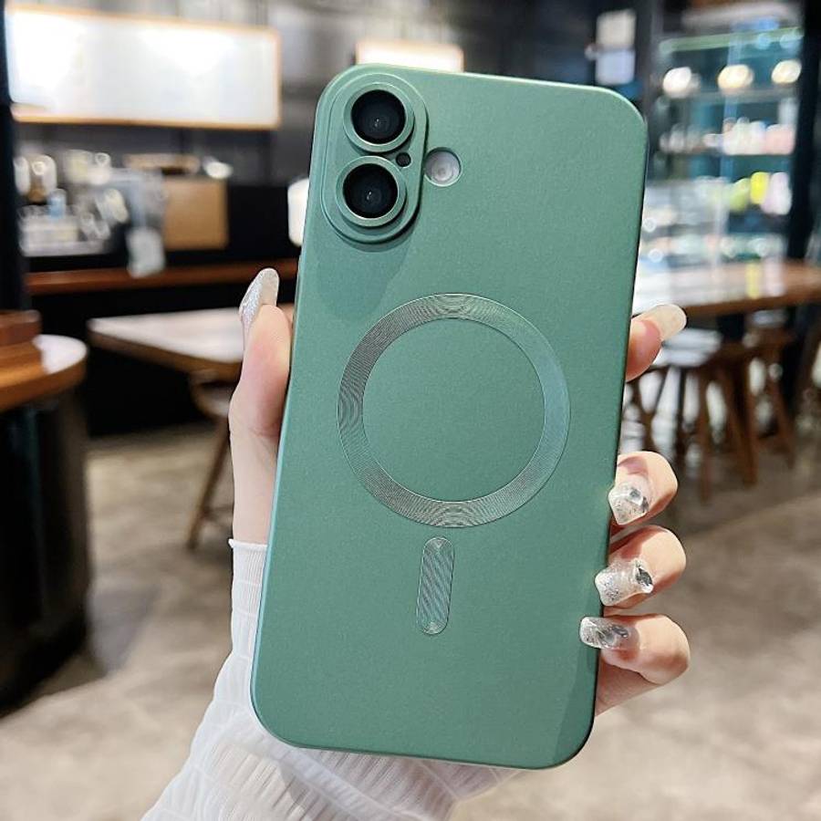 Metallic Paint Magsafe Liquid TPU Phone Case, For iPhone 17e / 16e, For iPhone 17 Pro Max, For iP...