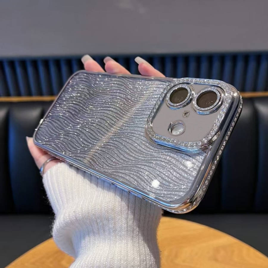 Diamond Water Ripple Gradient Glitter TPU Phone Case, For iPhone 16, For iPhone 15 Pro Max, For i...