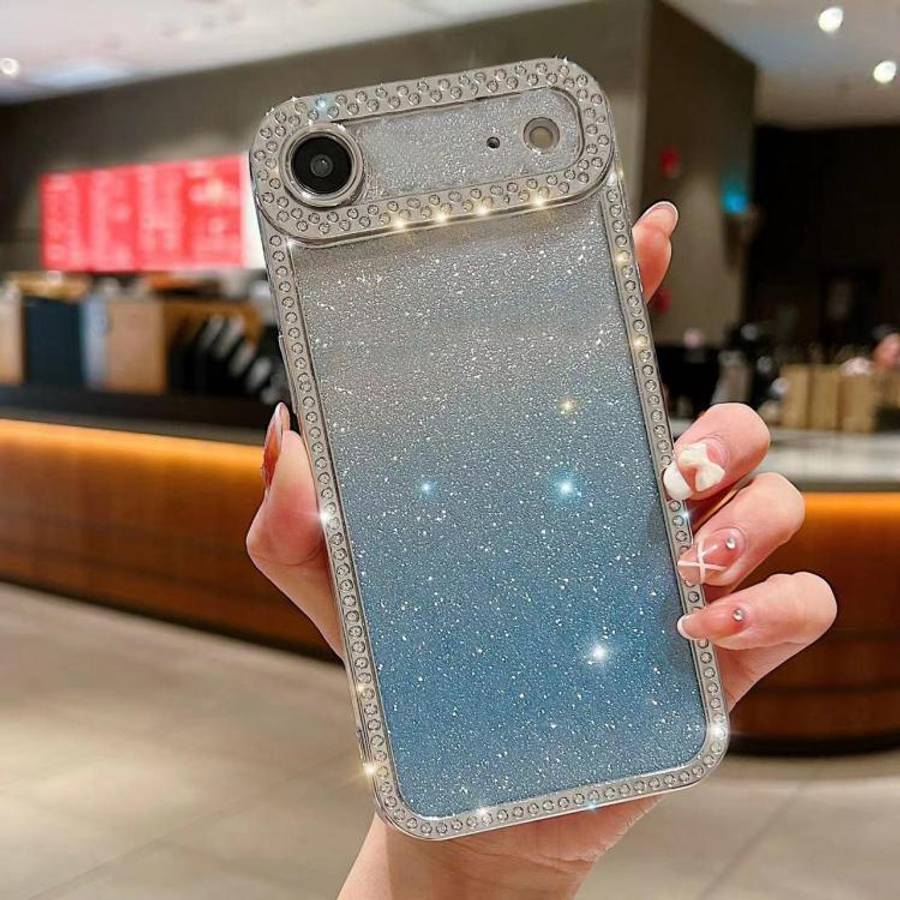 Diamond Gradient Glitter Plated TPU Phone Case, For iPhone 17 Pro Max, For iPhone 17 Pro, For iPh...