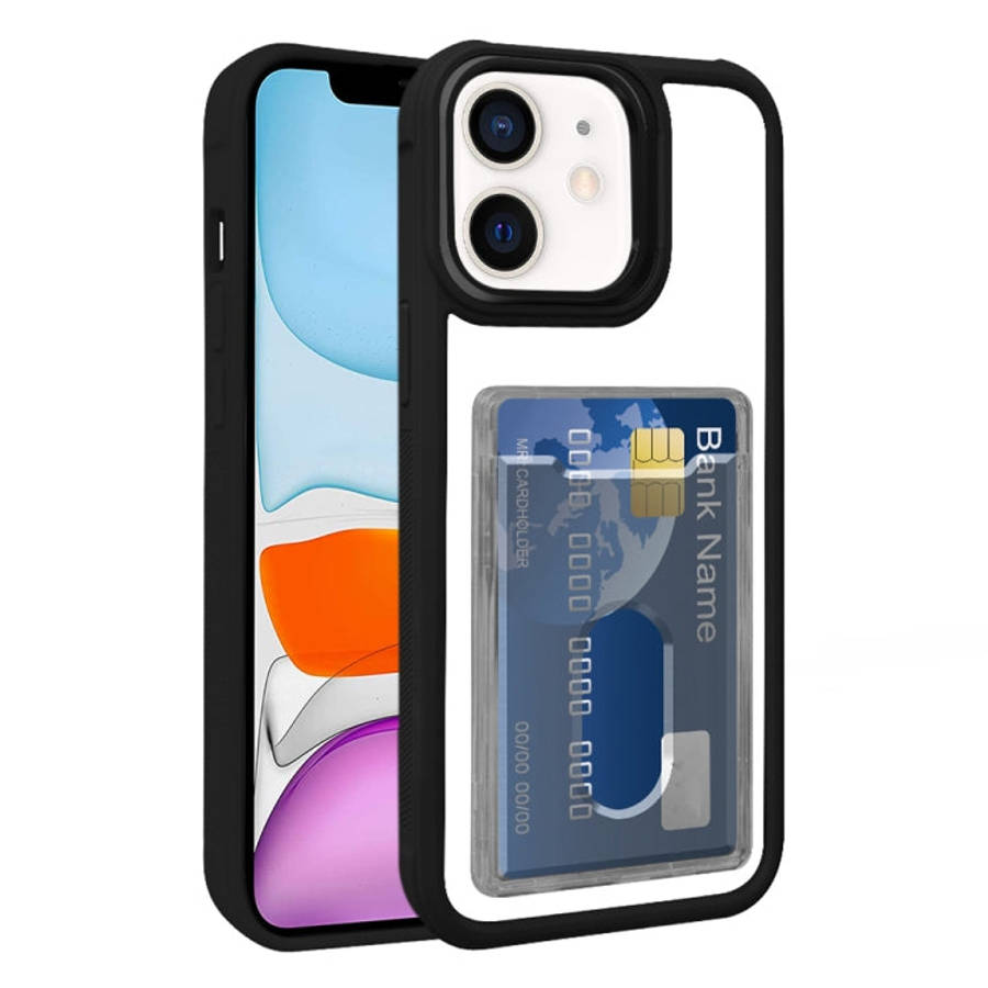 Electroplated Card Bag Acrylic Hybrid TPU Phone Case, For iPhone 12, For iPhone 12 Pro Max, For i...
