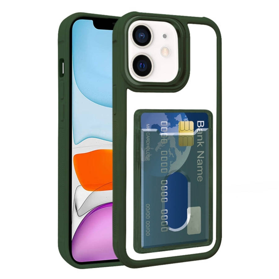 Electroplated Card Bag Acrylic Hybrid TPU Phone Case, For iPhone 12, For iPhone 12 Pro Max, For i...