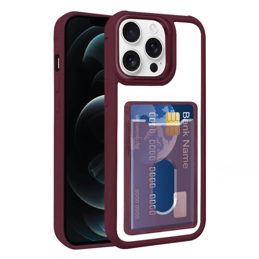 Electroplated Card Bag Acrylic Hybrid TPU Phone Case, For iPhone 12 Pro Max, For iPhone 12 Pro, F...