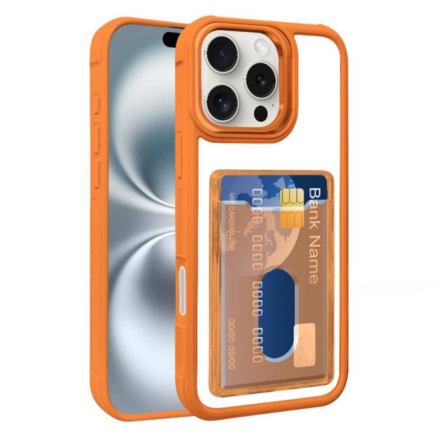Electroplated Card Bag Acrylic Hybrid TPU Phone Case, For iPhone 17 Pro Max, For iPhone 17 Pro, F...