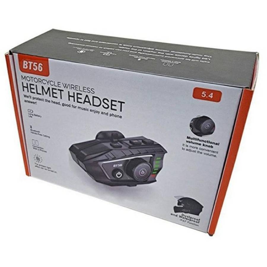 BT56 Rhythm Light Effects Motorcycle Helmet Headphone Bluetooth-Compatible Music Headset, BT56