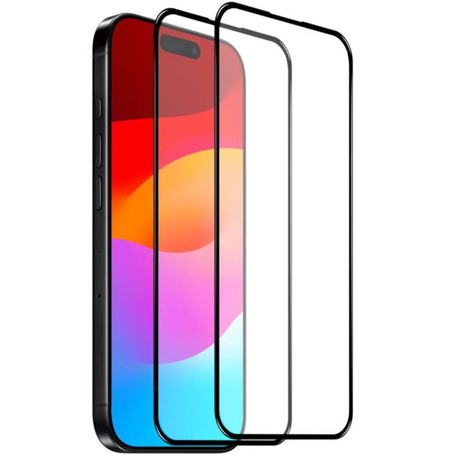 2pcs NORTHJO A++ 0.3mm Screen Full Glue Silk Printing Tempered Glass Film, For iPhone 17 Pro Max,...