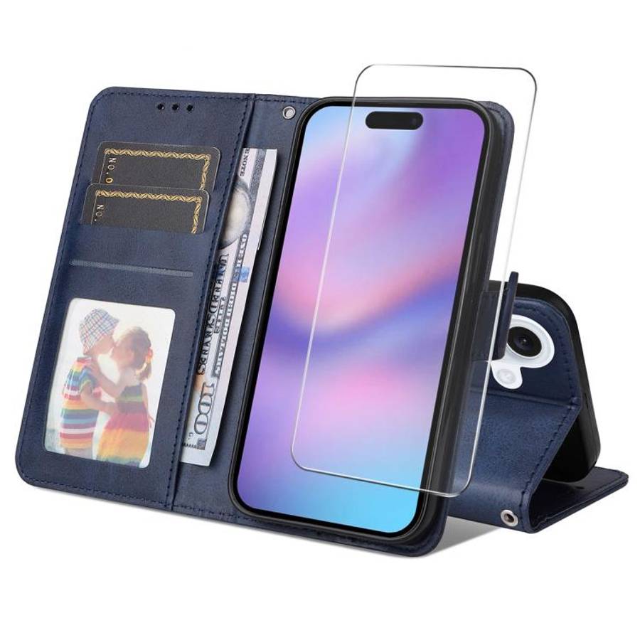 ENKAY Card Wallet Calf Texture Leather Phone Case with Thickened Glue No White Edge Film, For iPh...