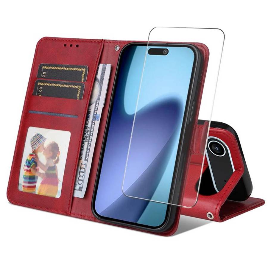 ENKAY Card Wallet Calf Texture Leather Phone Case with Thickened Glue No White Edge Film, For iPh...