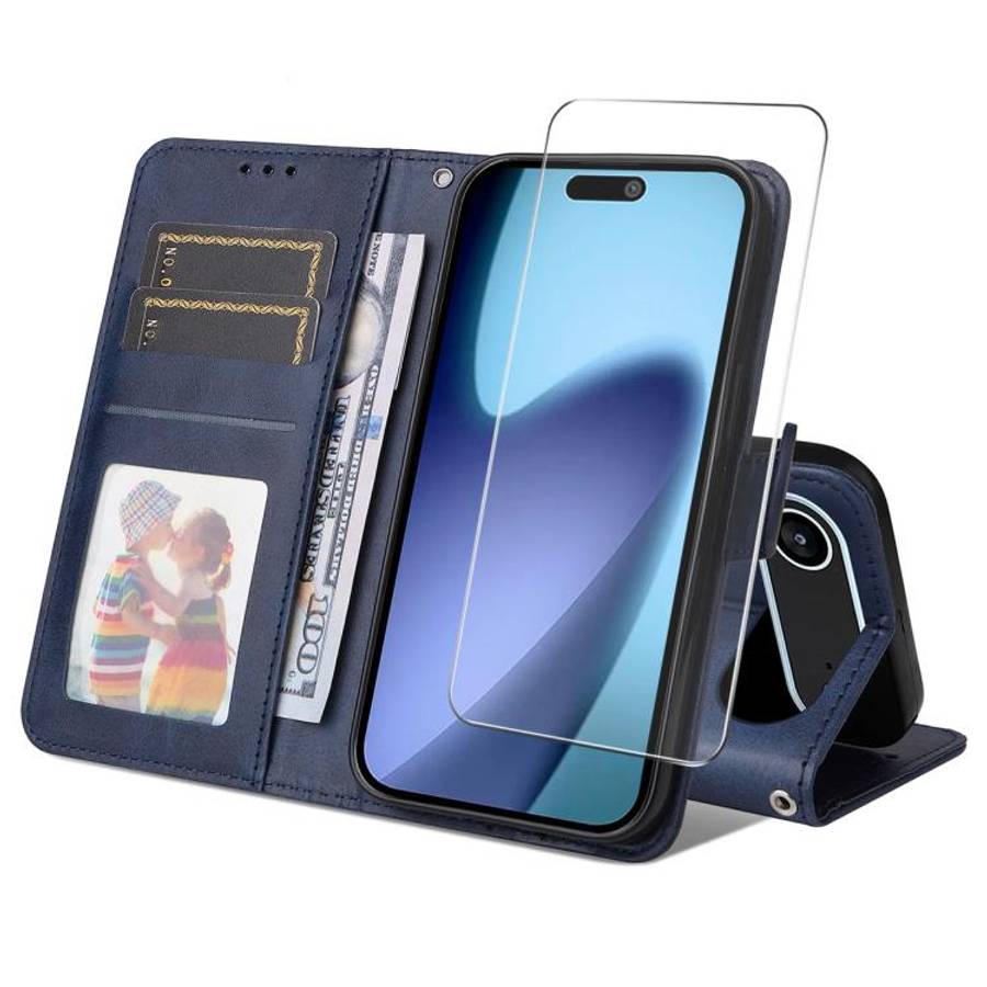 ENKAY Card Wallet Calf Texture Leather Phone Case with Thickened Glue No White Edge Film, For iPh...