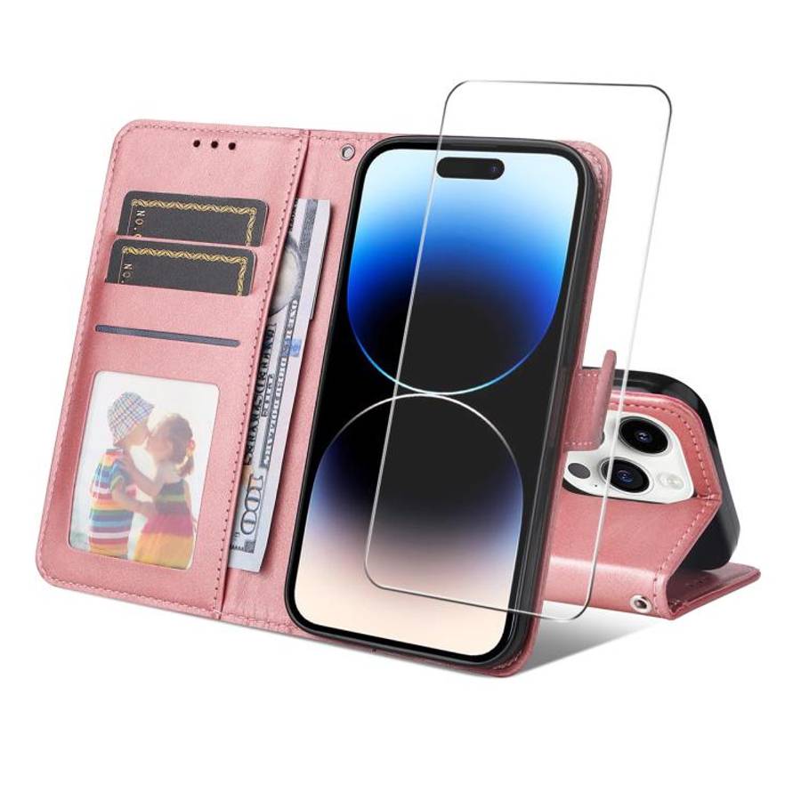 ENKAY Card Wallet Calf Texture Leather Phone Case with Thickened Glue No White Edge Film, For iPh...