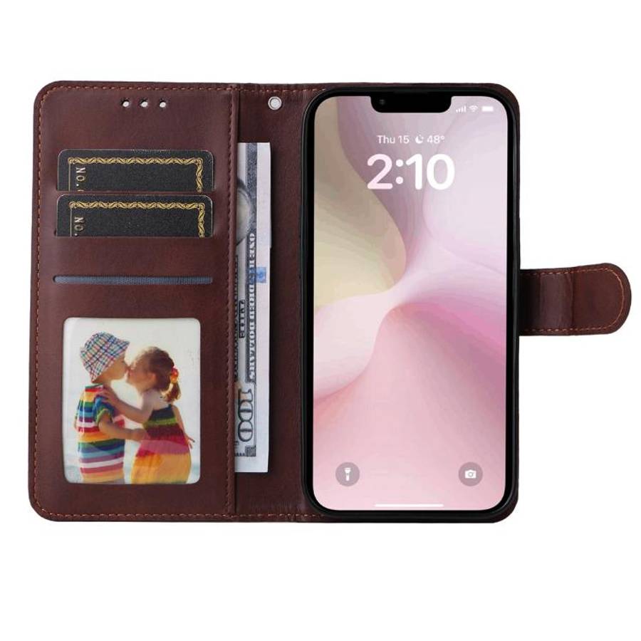 ENKAY Card Wallet Calf Texture Leather Phone Case with Thickened Glue No White Edge Film, For iPh...