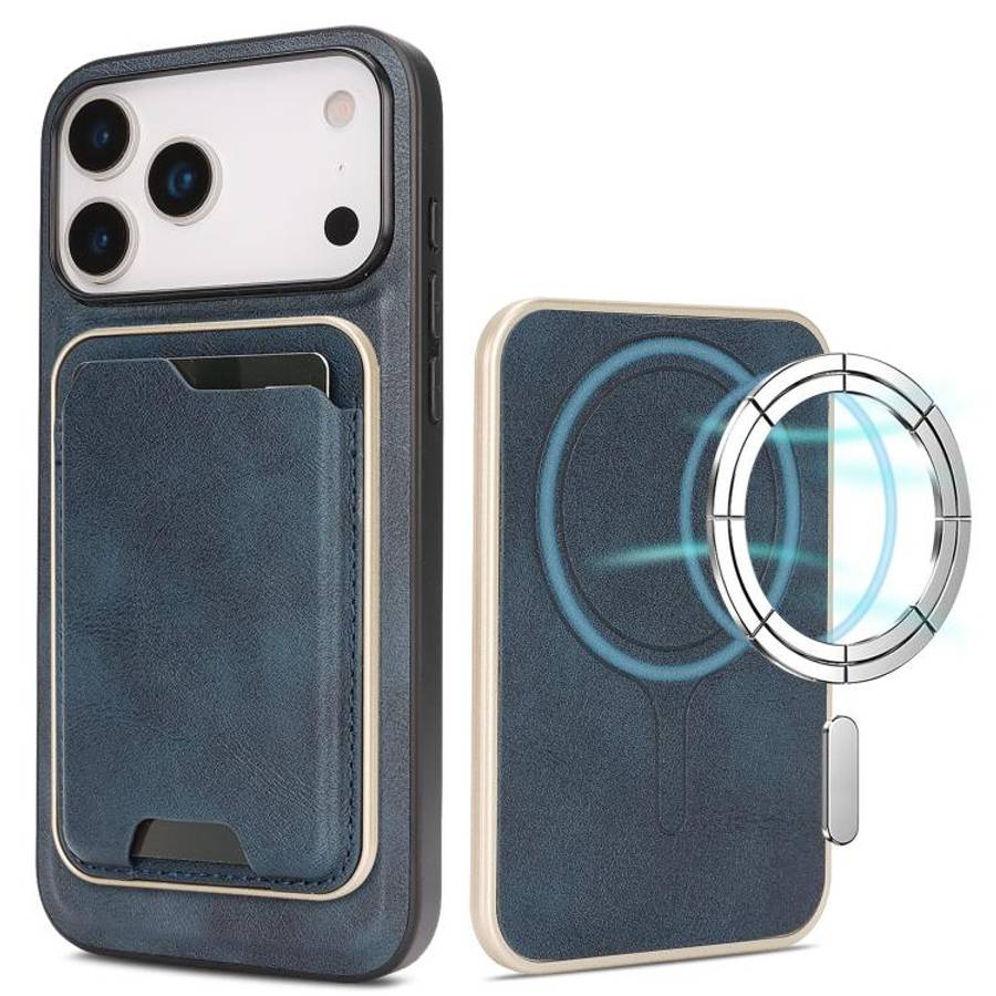Kalebol Slim MagSafe Ring Magnetic Card Bag Leather Phone Case, For iPhone Duo, For iPhone 18 Pro...