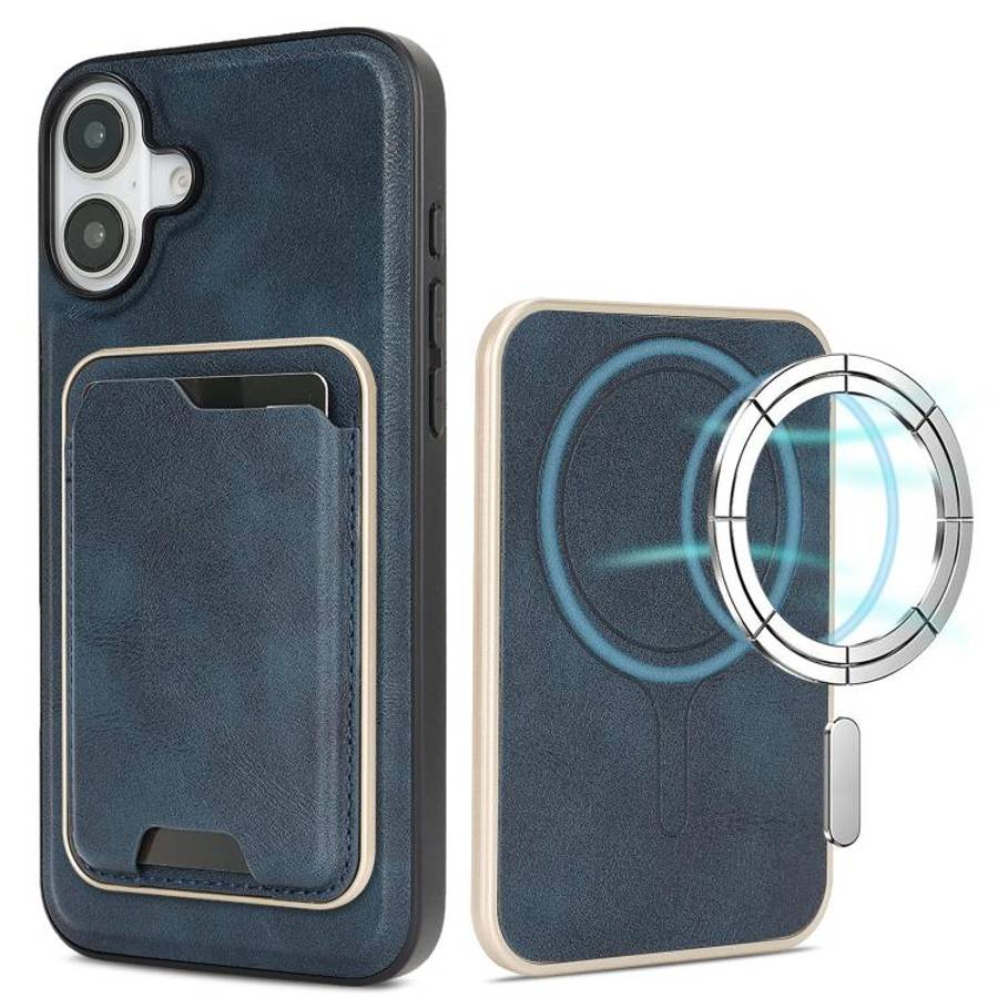 Kalebol Slim MagSafe Ring Magnetic Card Bag Leather Phone Case, For iPhone Duo, For iPhone 18 Pro...
