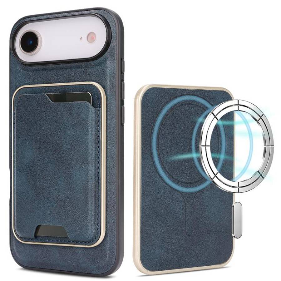 Kalebol Slim MagSafe Ring Magnetic Card Bag Leather Phone Case, For iPhone Duo, For iPhone 18 Pro...