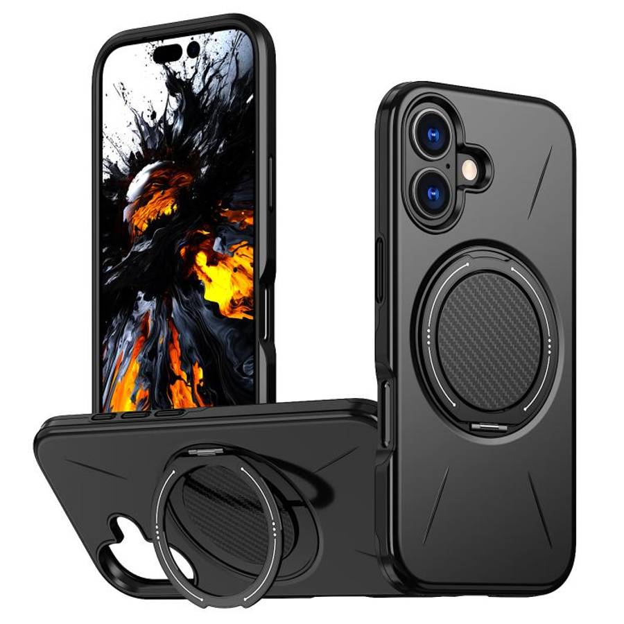 Kalebol Magnetic MagSafe Rotation Holder PC Phone Case, For iPhone Air, For iPhone 16 Pro Max, Fo...