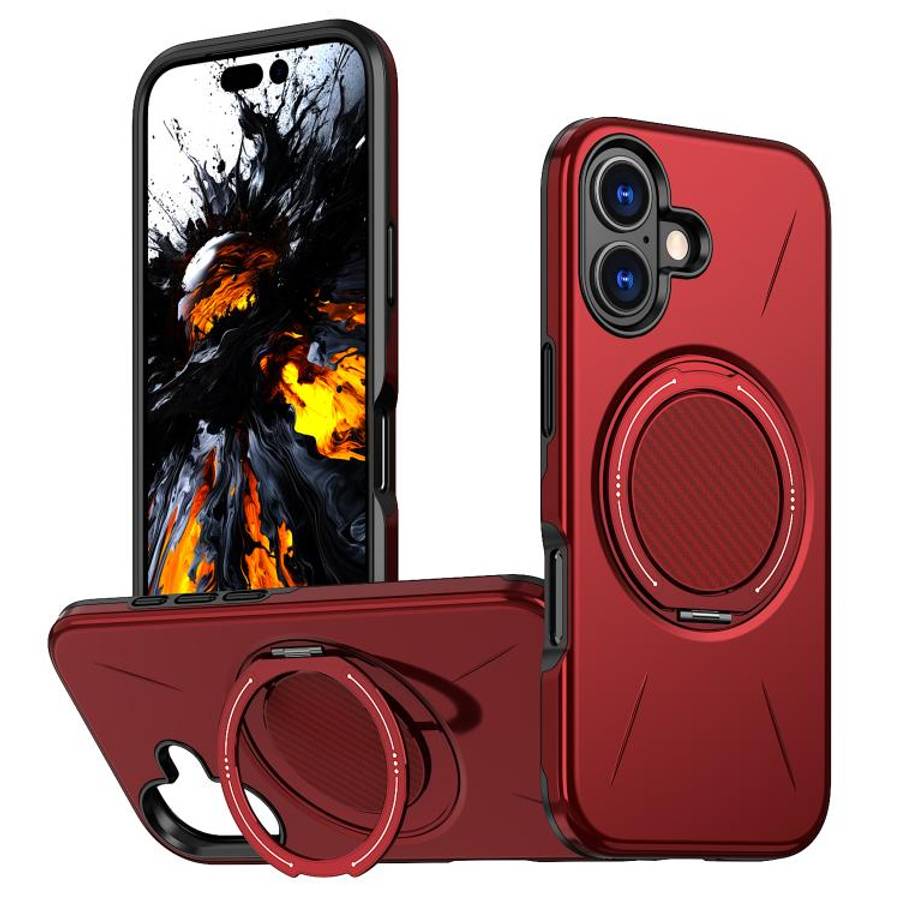 Kalebol Magnetic MagSafe Rotation Holder PC Phone Case, For iPhone Air, For iPhone 16 Pro Max, Fo...
