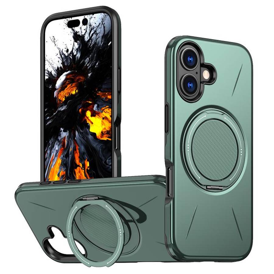 Kalebol Magnetic MagSafe Rotation Holder PC Phone Case, For iPhone Air, For iPhone 16 Pro Max, Fo...