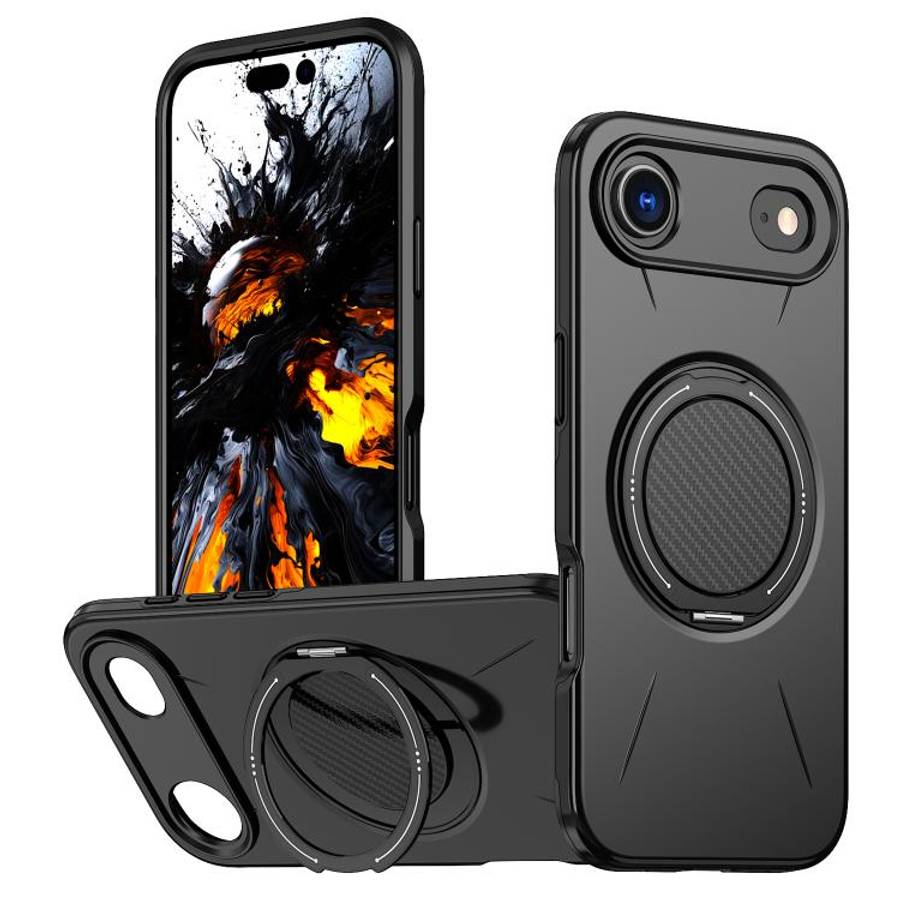 Kalebol Magnetic MagSafe Rotation Holder PC Phone Case, For iPhone Air, For iPhone 16 Pro Max, Fo...