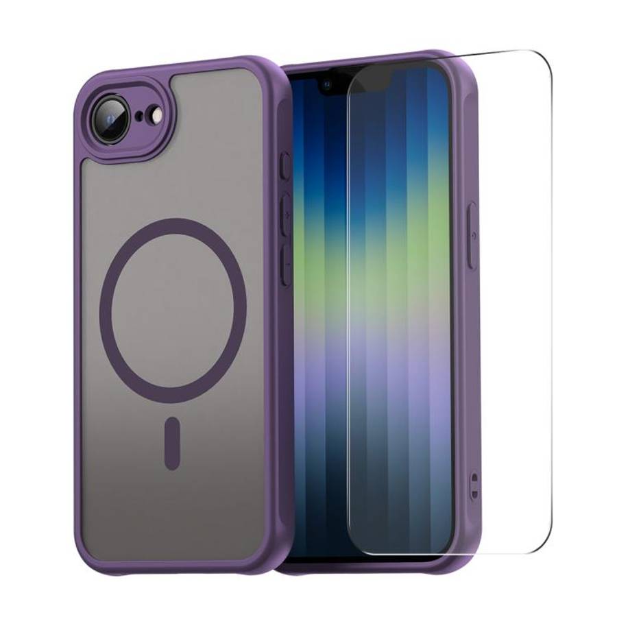 ENKAY Hat-Prince MagSafe Matte Translucent Shockproof Phone Case with Large Arc Edge Film, For iP...