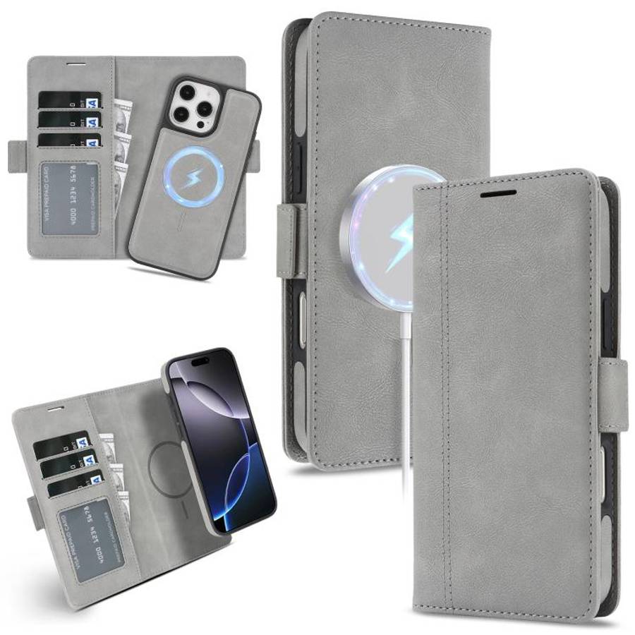 Kalebol Strong Magnetic MagSafe Ring 2 In 1 Split Leather Phone Case, For iPhone 15 Pro Max, For ...