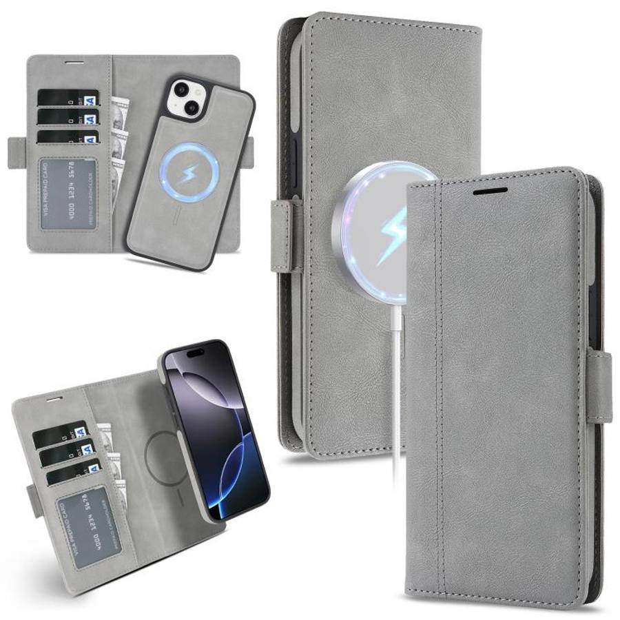 Kalebol Strong Magnetic MagSafe Ring 2 In 1 Split Leather Phone Case, For iPhone 15 Pro Max, For ...