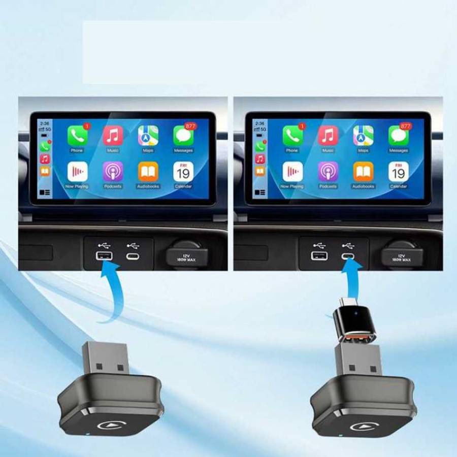 M4 2-in-1 Android Auto Carplay Box Wireless Car Adapter Intelligent Car Machine Interconnection M...